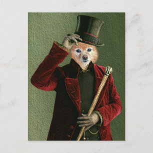 Fox är en man i Top hat" Vykort