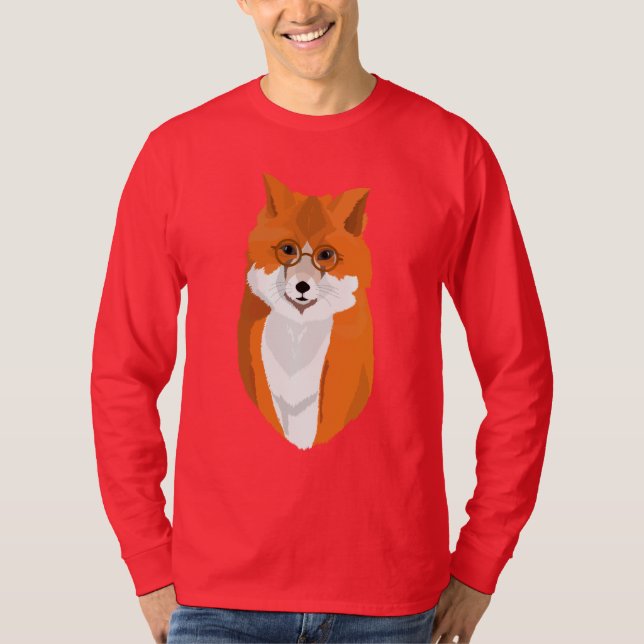 Fox är läsare T-Shirt (Framsida)
