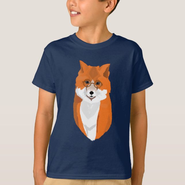 Fox är läsare T-Shirt (Framsida)