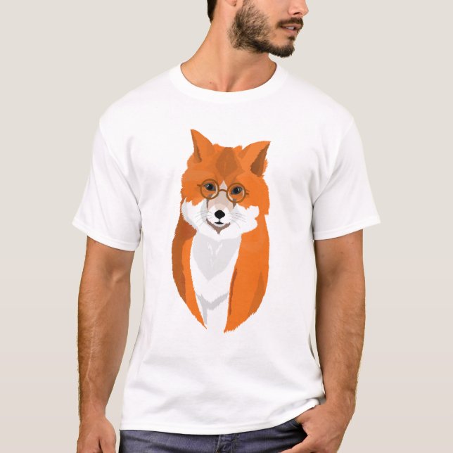 Fox är läsare t shirt (Framsida)