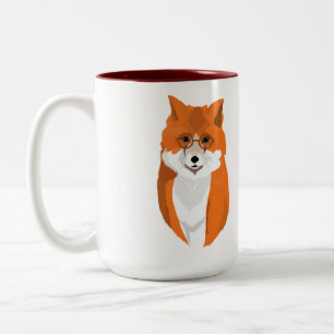 Fox är läsare Två-Tonad mugg