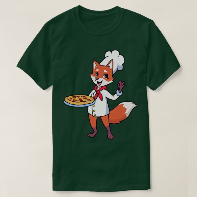Fox är pizzabagare t shirt (Design framsida)