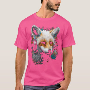 Fox Art Music Animal Headphone Fox T Shirt