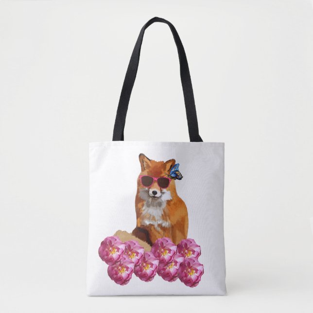 Fox Art tot över utskrift Tygkasse (Framsida)