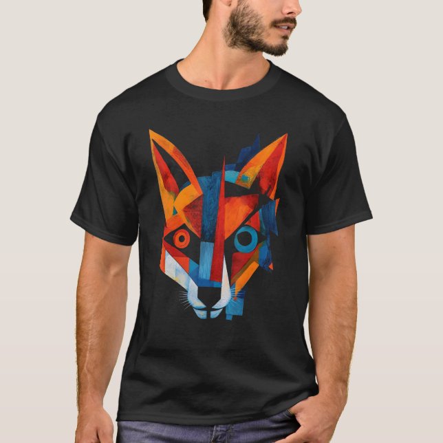 Fox Artwork Animal Fox T Shirt (Framsida)