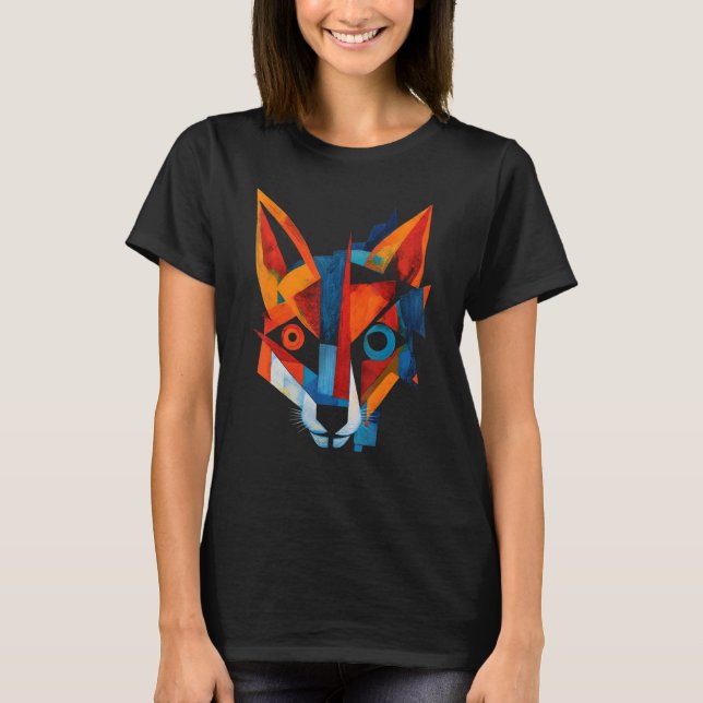 Fox Artwork  Animal Fox T Shirt (Framsida)