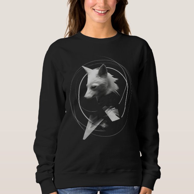 Fox Artwork Geometric Animal Art Fox T Shirt (Framsida)