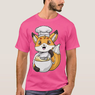 Fox as Baker med Bowl of Dough Whisk T Shirt