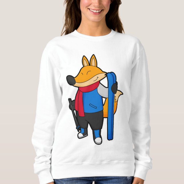 Fox as Skier med Ski T Shirt (Framsida)