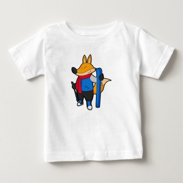 Fox as Skier med Ski T Shirt (Framsida)