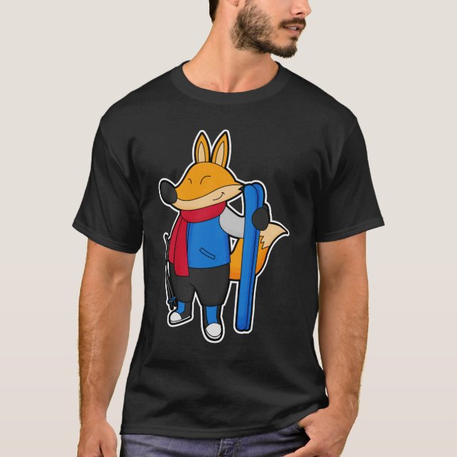 Fox as Skier med Ski T Shirt (Framsida)