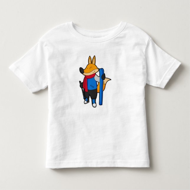 Fox as Skier med Ski T Shirt (Framsida)