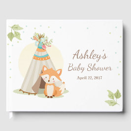 Fox Baby duschguestbook Teepee pow wow Woodland Gästböcker