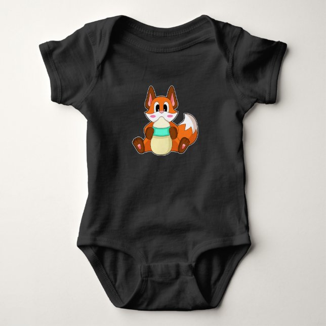 Fox Baby flaska Mjölk T Shirt (Framsida)