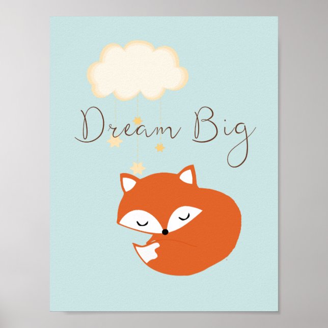 Fox Baby Nursery Poster (Framsidan)