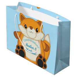 Fox Baby Shower Blue