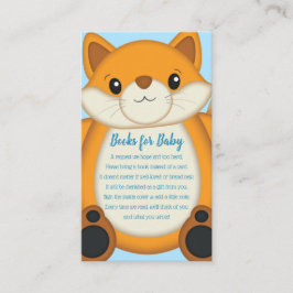 Fox Baby Shower Blue Woodland Tilläggskort