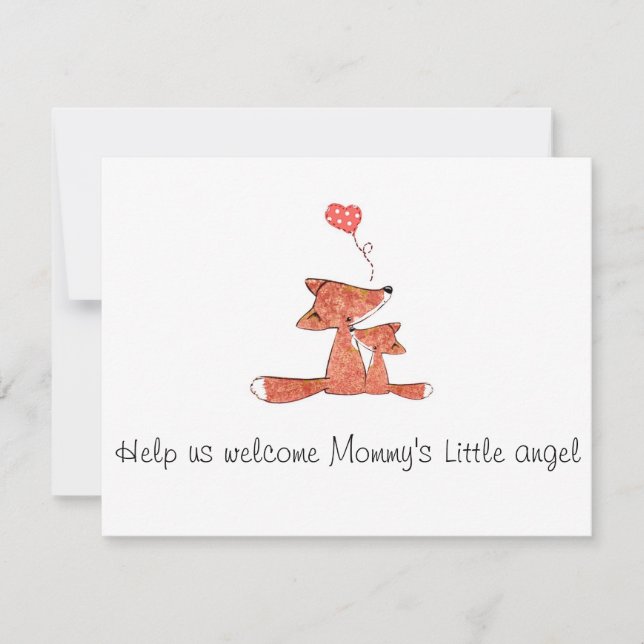 Fox Baby Shower-inbjudan Inbjudningar (Framsida)