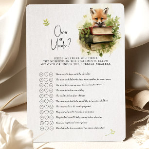 Fox Baby Shower-spel över eller under? Inbjudningar