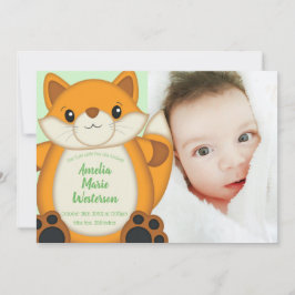 Fox Baby Shower Woodland Animal Inbjudningar