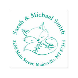 Fox Baby Shower Woodland Animals Självfärgande Stämpel