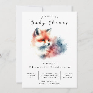 Fox-babyskor för modern natur inbjudningar