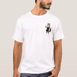 Fox Barista – minimalistisk bläckpensel kaffetid p T Shirt
