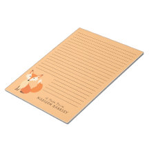 Fox Barn Cute Woodland Animal Stational Anteckning