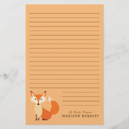 Fox Barn Cute Woodland Brevpapper