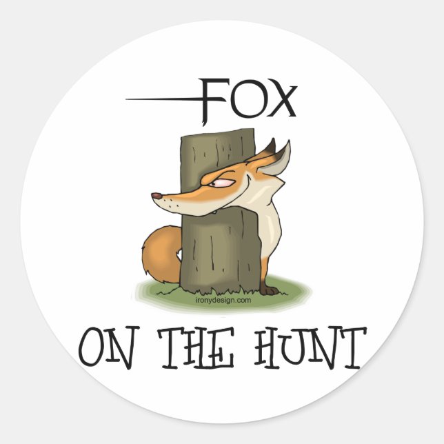 Fox-bild Runt Klistermärke (Framsida)