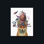 Fox Birdkeeper med Artichoke Canvastryck<br><div class="desc">Fox Birdkeeper med Artichoke av Fab Funky. Fox som blöder med fåglar och ett kronärtskocka i huvudet. Det finns en bakgrundssida för bok. | 192164D</div>