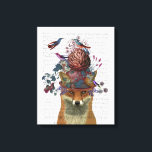 Fox Birdkeeper med Artichoke Canvastryck<br><div class="desc">Fox Birdkeeper med Artichoke av Fab Funky. Fox som blöder med fåglar och ett kronärtskocka i huvudet. Det finns en bakgrundssida för bok. | 192164D</div>