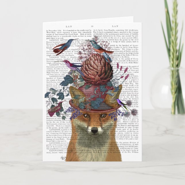 Fox Birdkeeper med Artichoke Kort (Framsida)