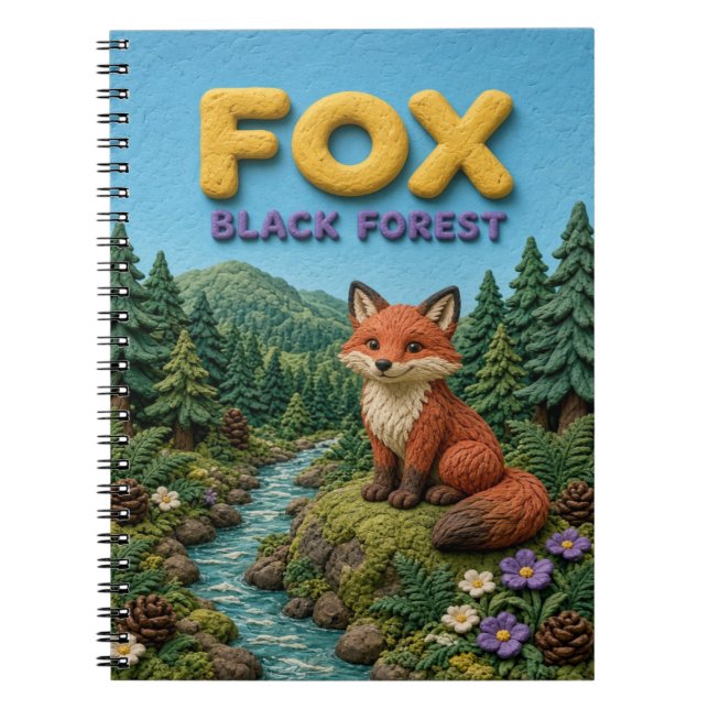 Fox Black Forest Modern KlayKoo Anteckningsbok (Framsidan)