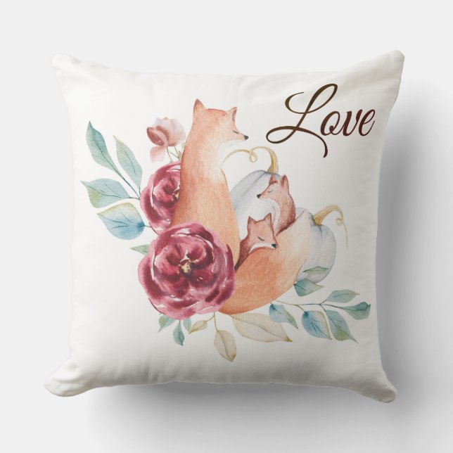 Fox Blommigt Reversible Pillow... Kudde (Framsida)