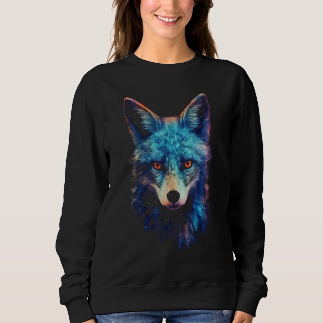 Fox Blue  Animal  Fox T Shirt (Framsida)