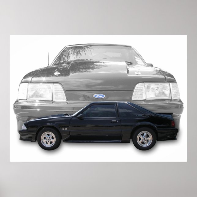 Fox Body Mustang GT poster (Framsidan)