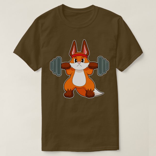 Fox Bodybuilding Barbell T Shirt (Design framsida)