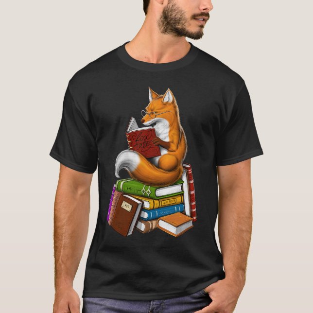 Fox Bok Älskare T Shirt (Framsida)