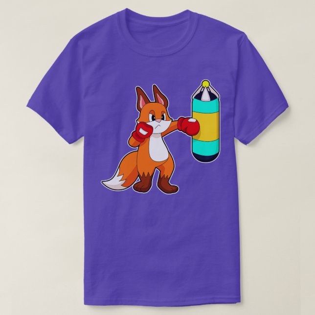 Fox Boxer Slående påse T Shirt (Design framsida)