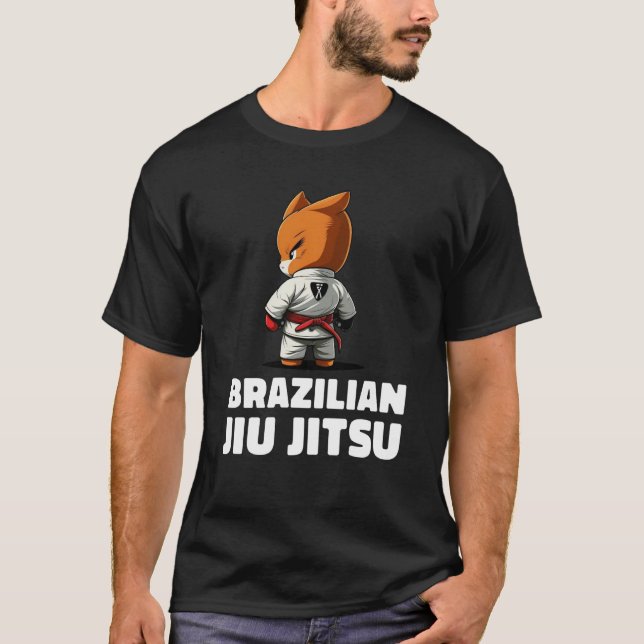 Fox Brazilian Jiu Jitsu and Grappling T Shirt (Framsida)