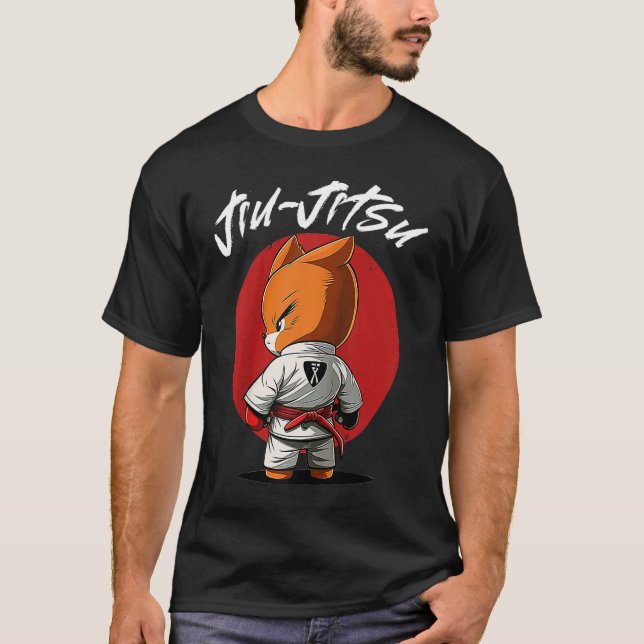 Fox Brazilian Jiu Jitsu och Grappling Raglan T Shirt (Framsida)