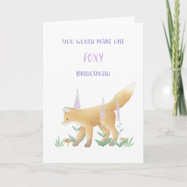 Fox Bridesmaid Frieri kort (Framsida)