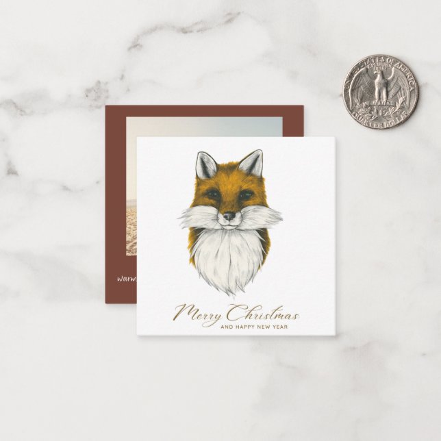 Fox Budgeterat julfotoport Anteckningskort (Fram/Back In Situ)