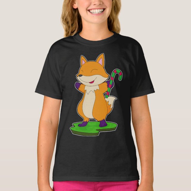 Fox Candy cane T Shirt (Framsida)