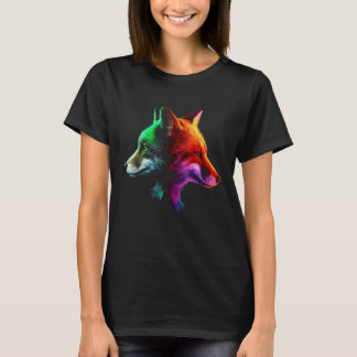 Fox Colourful Fantasy Animal Fox T Shirt