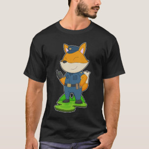 Fox Cop Microphone Polisen T Shirt