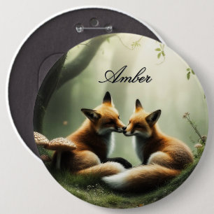 Fox Cuddle i Personligen Misty Forest Knapp
