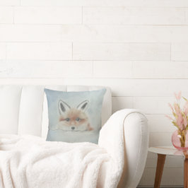 Fox cushion pillow kudde