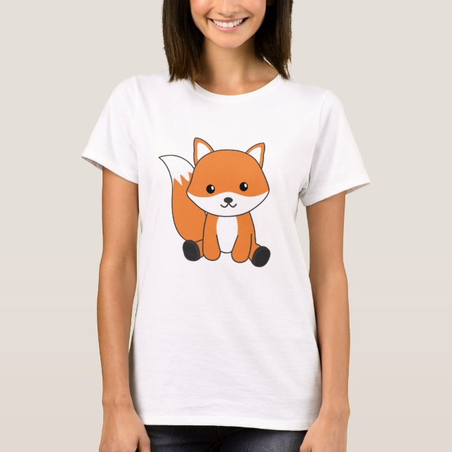 Fox Cute Forest Animal Foxes Red Fox T Shirt (Framsida)